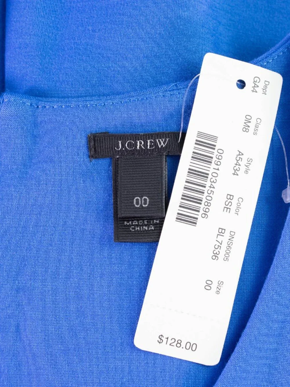 J.Crew Ponte Fit and Flare Dress Cobalt Blue Size 00 NWT Sleeveless Zip Back